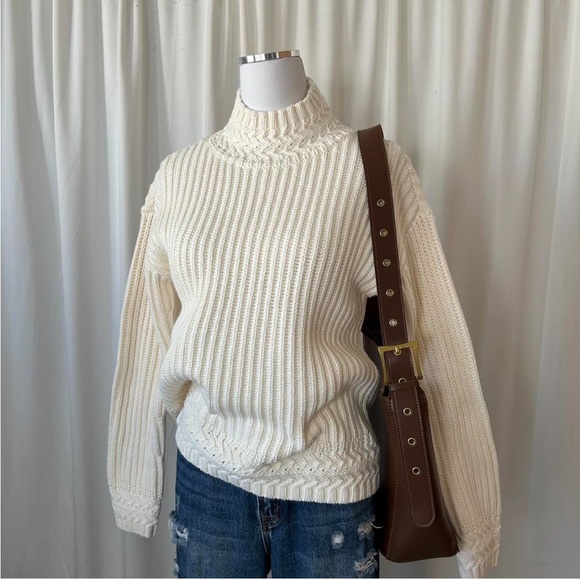 L.L. Bean Signature Women's Signature Original Cotton Ribbed Sweater, Mockneck - Picture 4 of 8